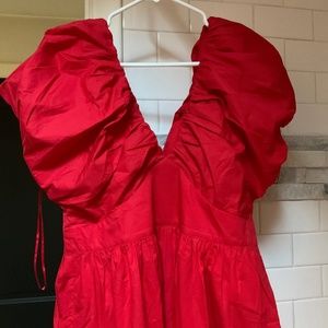 J crew Cecily dress, candy apple red